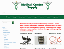 Tablet Screenshot of medicalcentersupply.com